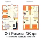 بيت للعطل Komfortables Strandzauber Auf Fuer 8 Personen Mit 4 Schlafzimmern Und 2 Baedern *